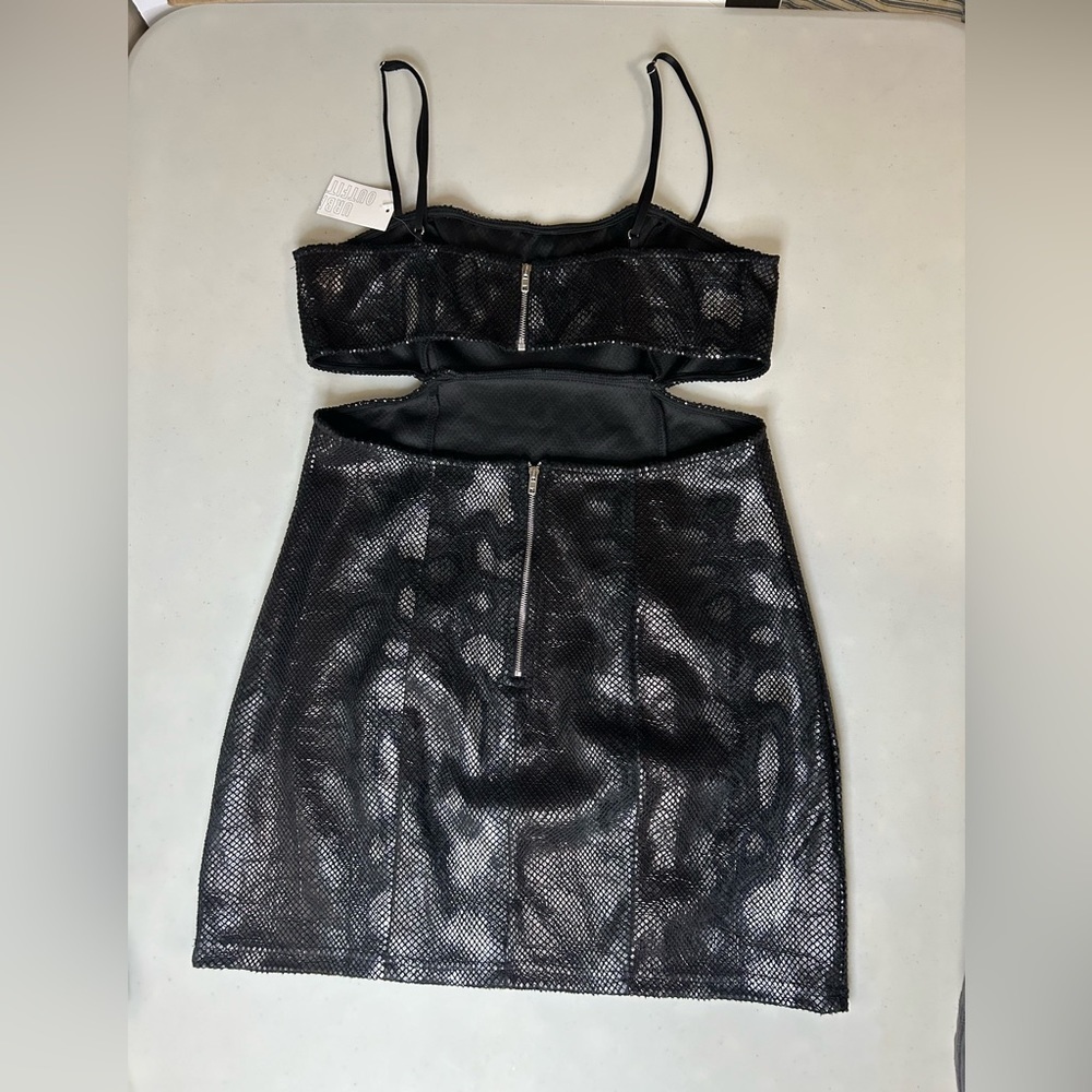 Urban Outfitters Candace Snake Print Cutout Mini Dress Size Medium NWT - Picture 4 of 5